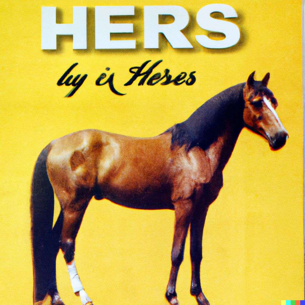 a horse, advertisement from the '70s